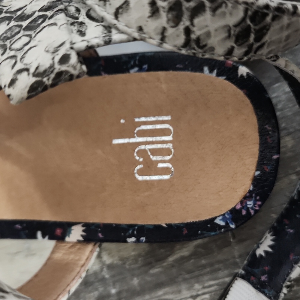 Cabi Athena Leather Python Gladiator Sandals - Picture 4 of 5